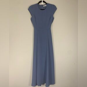 Aritzia Babaton Midi Dress Dusty Blue Cut Out Back - Size 0
